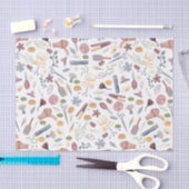 美容師 |パターン |水彩 薄葉紙 (クラフト)