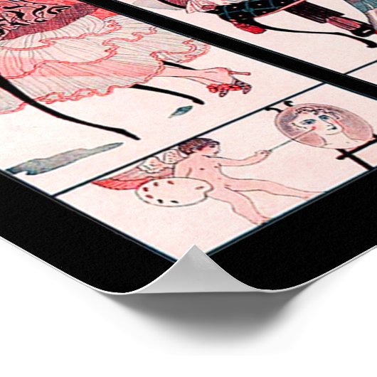 美容師、ファッション美しいサロンメイクアップアーティスト ポスター (角)