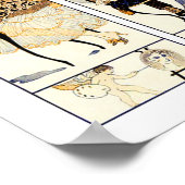 美容師、ファッション美しいサロンメイクアップアーティスト ポスター (角)