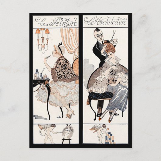 美容師、ファッション美しいサロンメイクアップアーティスト ポストカード (正面)