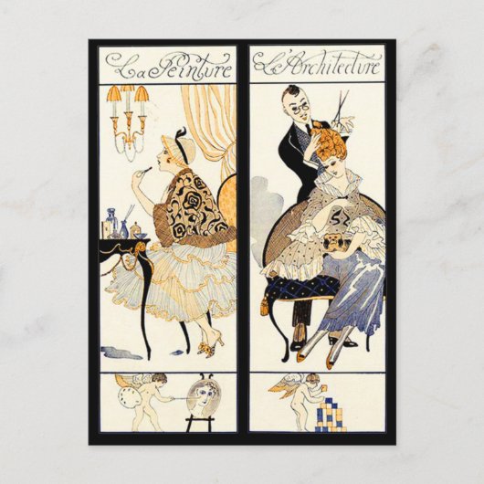 美容師、ファッション美しいサロンメイクアップアーティスト ポストカード (正面)