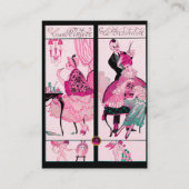 美容師、ファッション美しいサロンメイクアップアーティスト 名刺 (裏面)