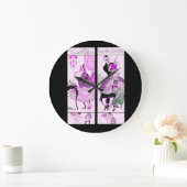 美容師、ファッション美しいサロンメークアップアーティスト ラージ壁時計 (ホーム)