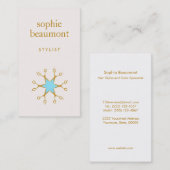 美容師、ヘアサロン、シザーズロゴ2 名刺 (正面/裏面)