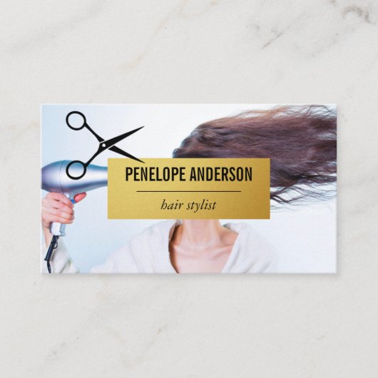 美容師 | ヘアサロン 名刺 (正面)