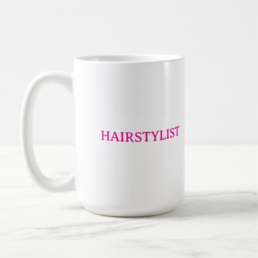 美容師 ヘアスタイリスト ピンク 結婚式 ギフト お礼 コーヒーマグカップ (左)