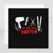 美容師 ヘアスタイリスト ヘアドライヤー ヘアサロン ギフト 招待状 (正面/裏面)