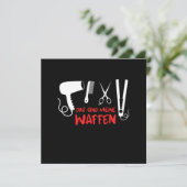 美容師 ヘアスタイリスト ヘアドライヤー ヘアサロン ギフト 招待状 (スタンド正面)