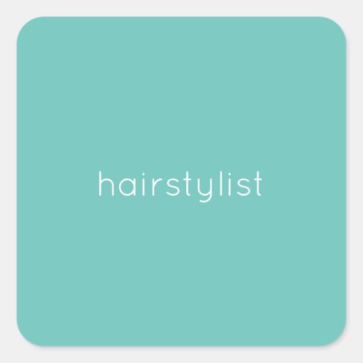 美容師 ヘアデザイナー ティール オフィス ショップ スパ サロン スクエアシール (正面)