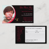 美容師-ヘアドレッサー-フォト-アポイントメント 予約カード (正面/裏面)