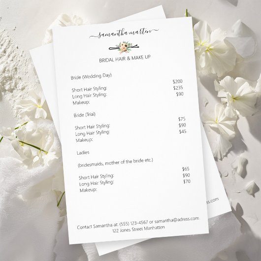 美容師 ヘアピン 花 フライヤー