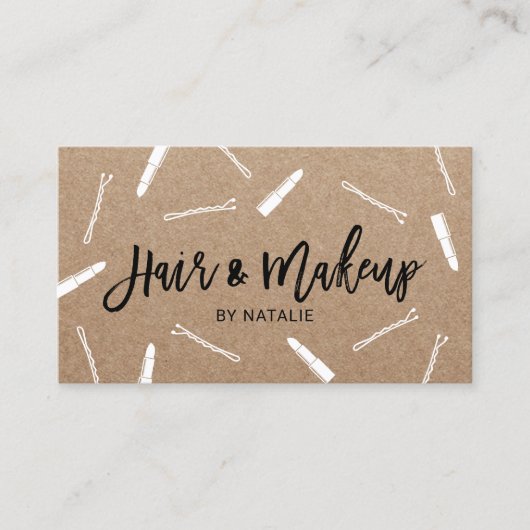 美容師&メイクアップアーティスト美しいサロンクラフト 名刺 (正面)