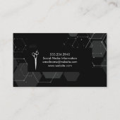 美容師 |モダンデザイン |幾何学的 名刺 (裏面)