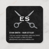 美容師 | モノグラム | 理容師 スクエア名刺 (正面)