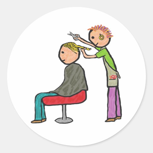 美容師 ラウンドシール (正面)