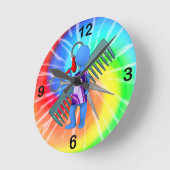 美容師 ラウンド壁時計 (傾斜)