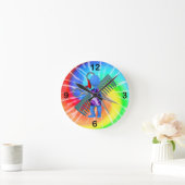 美容師 ラウンド壁時計 (ホーム)