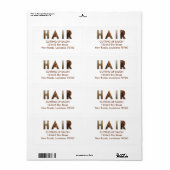 美容師 ラベル (フルシート)