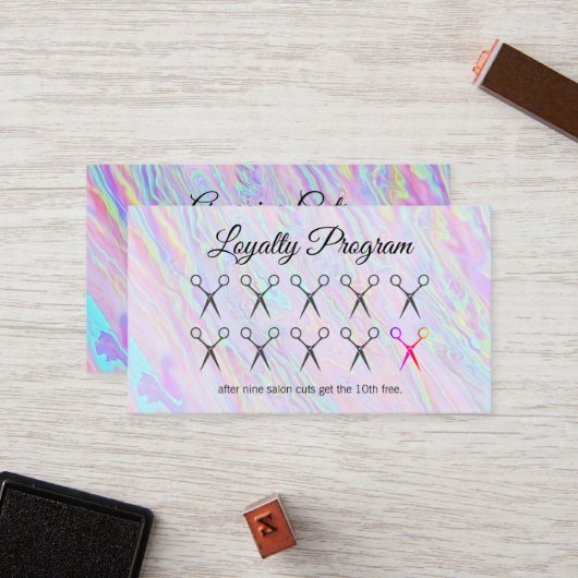 美容師 |ロイヤリティプログラム |レインボーリキッド ロイヤリティカード (正面/裏面インサイチュ)