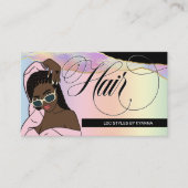 美容師、三つ編み、場所 – ロゴの追加  名刺 (正面)