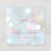 ・美容師《写真》ぼけ味 スクエア名刺 (正面)