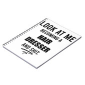 美容師 卒業祝いギフト 美容師へのプレゼント ノートブック (左側)