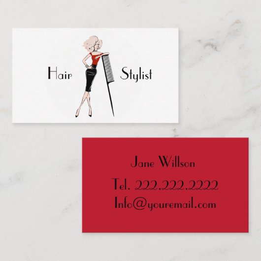 美容師 名刺 (正面/裏面)