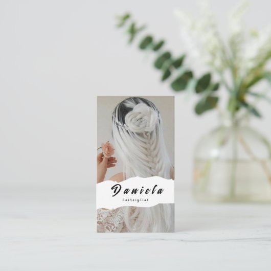 美容師 名刺 (スタンド正面)