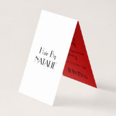 美容師 名刺 (裏面)