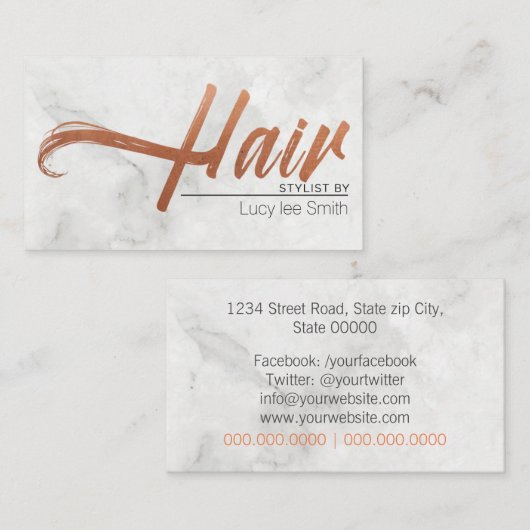 美容師 名刺 (正面/裏面)