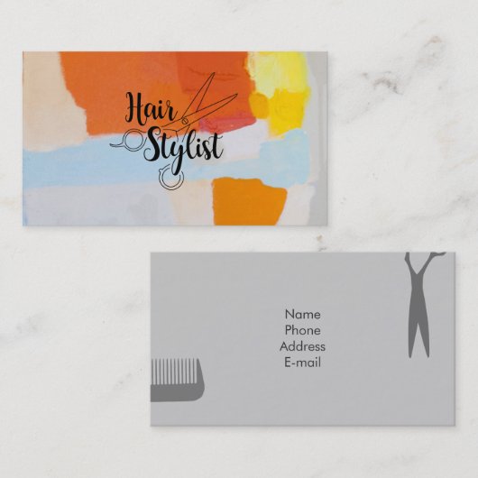 美容師 名刺 (正面/裏面)