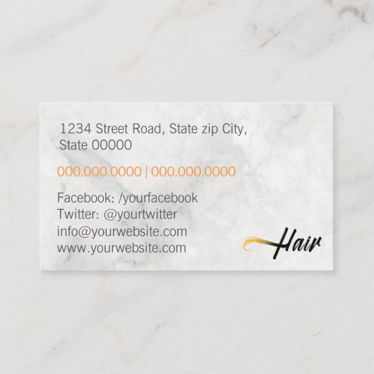 美容師 名刺 (裏面)