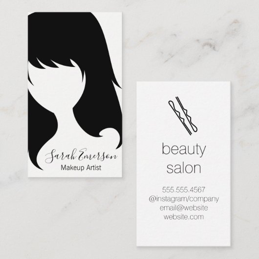 美容師 名刺 (正面/裏面)