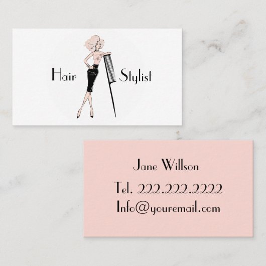美容師 名刺 (正面/裏面)