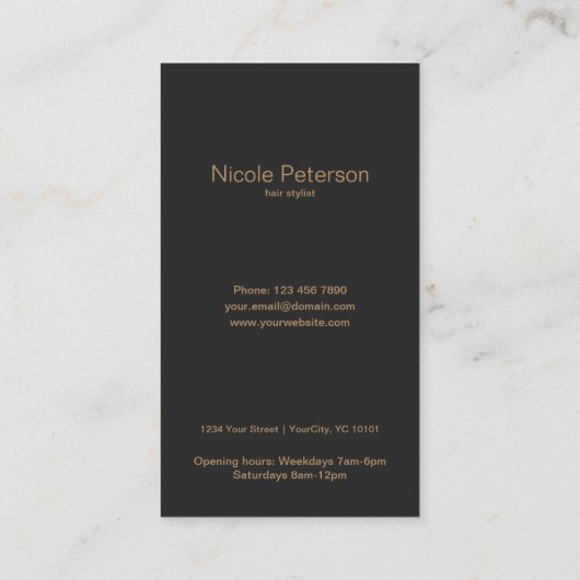 美容師 名刺 (裏面)