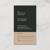 美容師 名刺 (裏面)