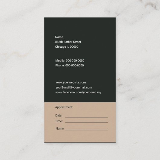 美容師 名刺 (裏面)