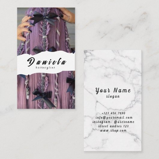 美容師 名刺 (正面/裏面)