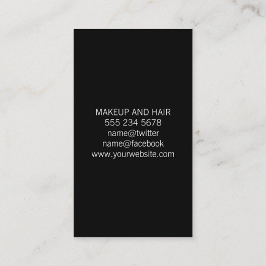 美容師 名刺 (裏面)