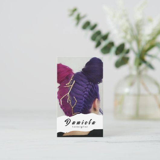 美容師 名刺 (スタンド正面)