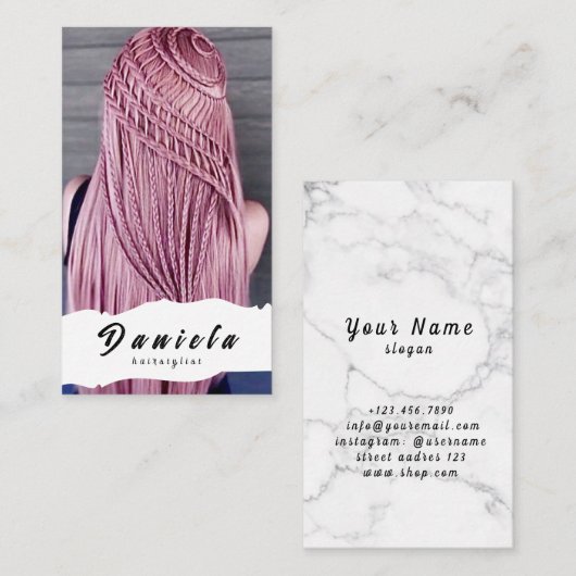 美容師 名刺 (正面/裏面)