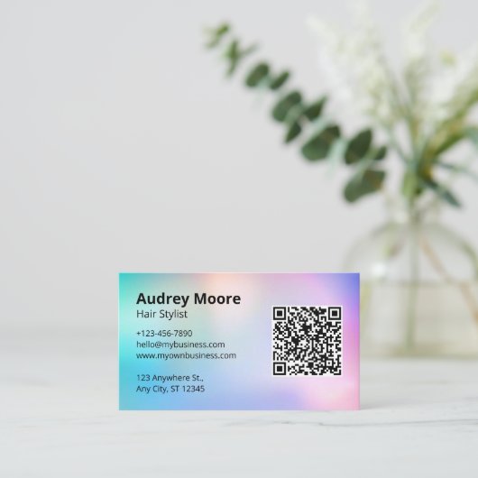 美容師 名刺 (スタンド正面)