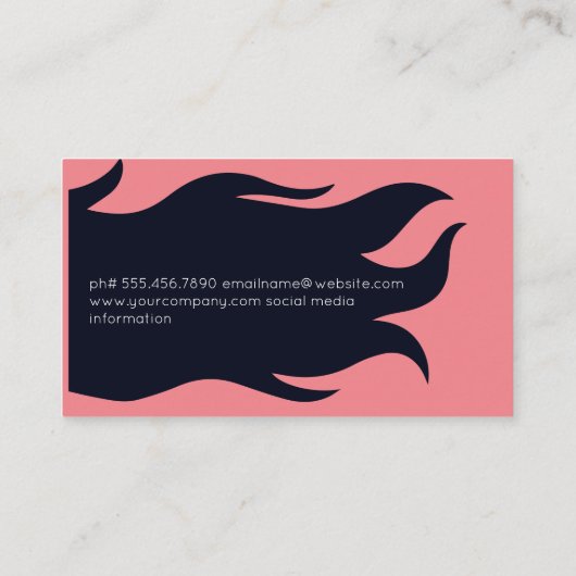 美容師 |女性美しい名刺 名刺 (裏面)