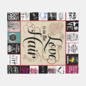 美容師 – 恋がヘアドレッサーカット フリースブランケット (正面(横))