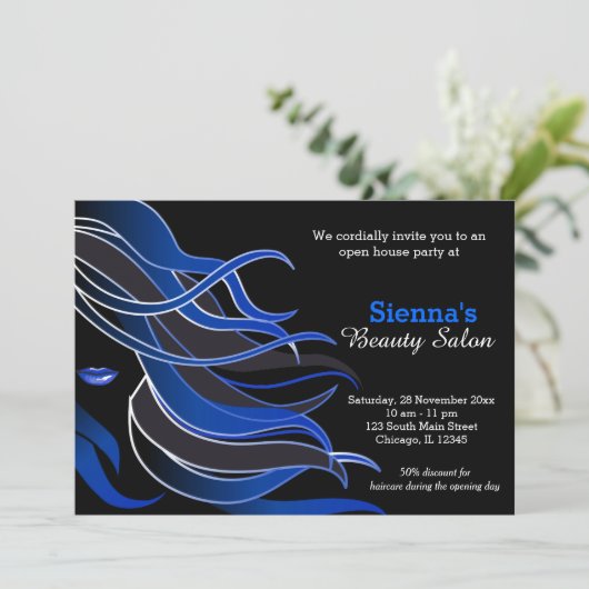 美容師 招待状 (スタンド正面)
