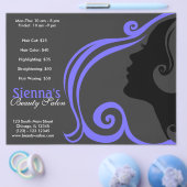 美容師(淡い石板ブルー) チラシ (シングル)