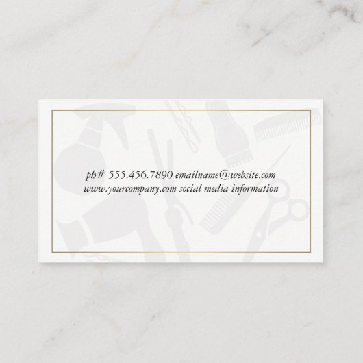 美容師 | 理容師 名刺 (裏面)