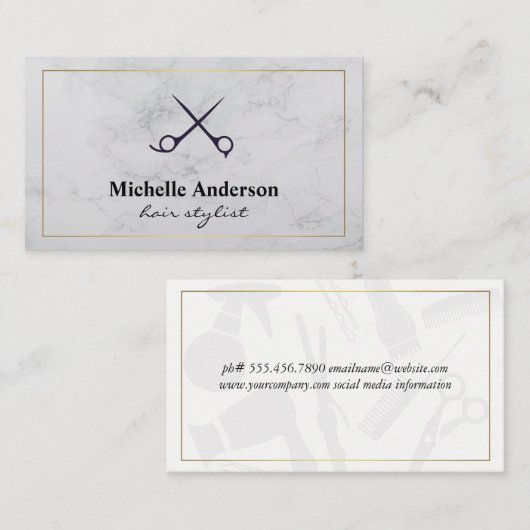 美容師 | 理容師 名刺 (正面/裏面)