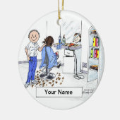 美容師 – 男性 セラミックオーナメント (左)