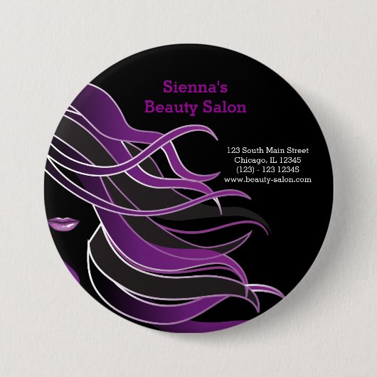 美容師 缶バッジ (正面)